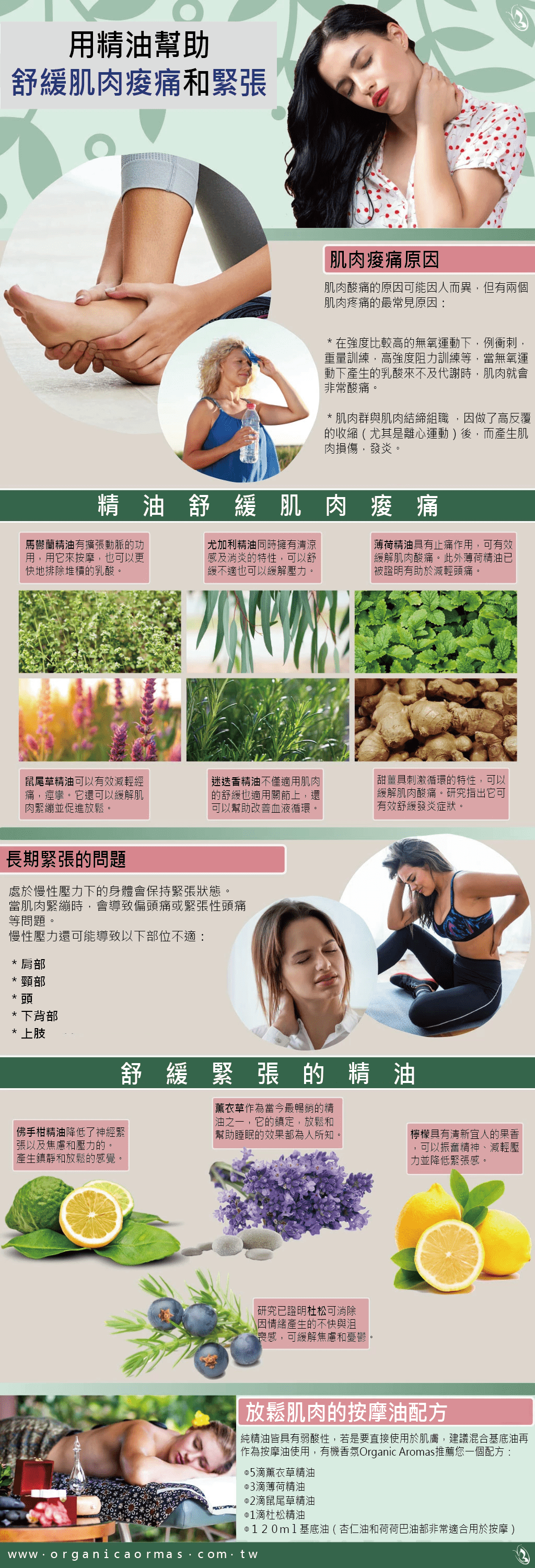 用精油幫助肌肉痠痛和緊張